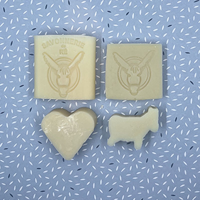 Savon artisanal à barbe au lait d'ânesse de l'île de Ré - sans huile de palme - professionnelle